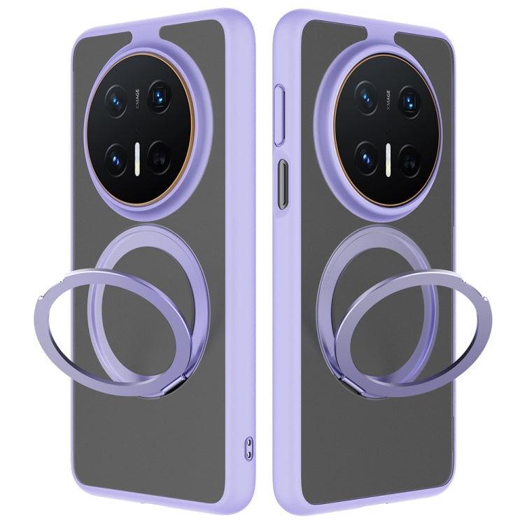 For Huawei Mate 70 Pro / 70 Pro+ Frosted 360 Degree Rotating Holder Phone Case(Purple) - Huawei Cases by PMC TechLife | Online Shopping South Africa | PMC TechLife | Buy Now Pay Later Mobicred