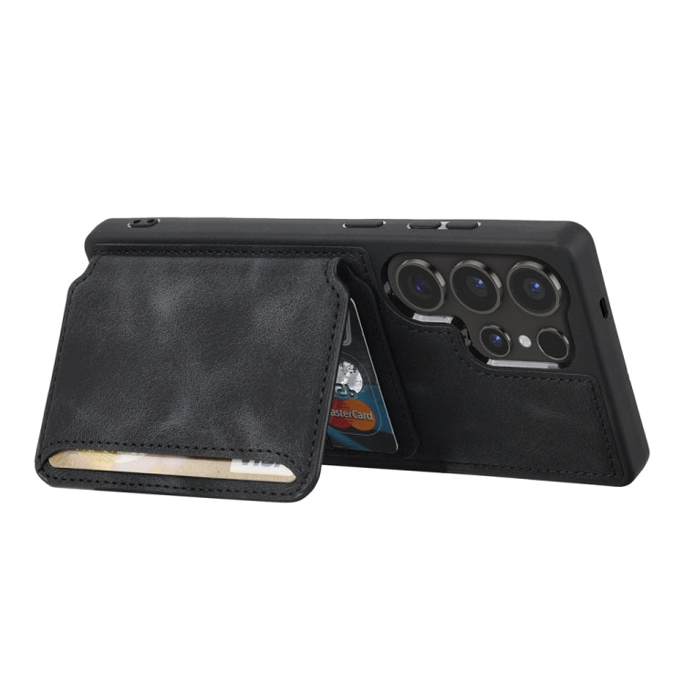 For Samsung Galaxy S25 Ultra 5G Skin Feel Dream RFID Anti-theft PU Card Bag Phone Case(Black) - Galaxy S25 Ultra 5G Cases by PMC TechLife | Online Shopping South Africa | PMC TechLife | Buy Now Pay Later Mobicred