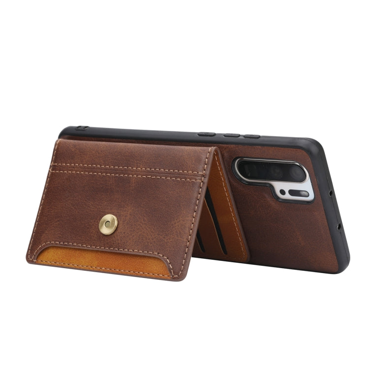 For Samsung Galaxy S25 Ultra 5G Calfskin Card Slot TPU Hybrid PU Phone Case(Brown) - Galaxy S25 Ultra 5G Cases by PMC Jewellery | Online Shopping South Africa | PMC Jewellery | Buy Now Pay Later Mobicred