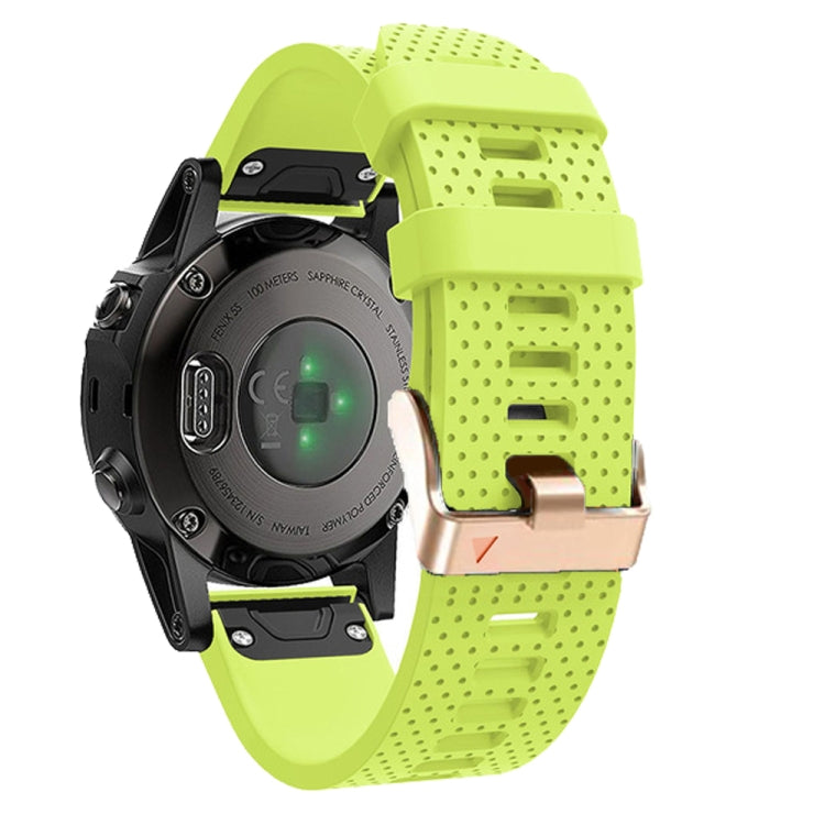 For Garmin 20mm Spotted Rose Gold Buckle Silicone Quick Release Watch Band(Green) - free shipping - PMC TechLife - Order now!