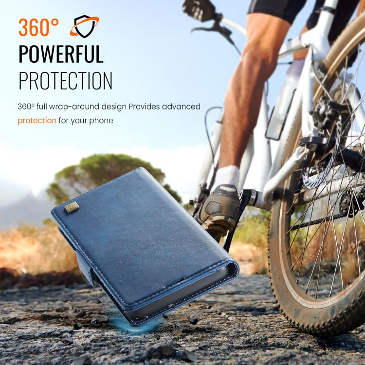 For iPhone 16e AutSpace A11 Side Buckle MagSafe Magnetic RFID Phone Leather Case(Blue) - free shipping - PMc TechLife - Order now!