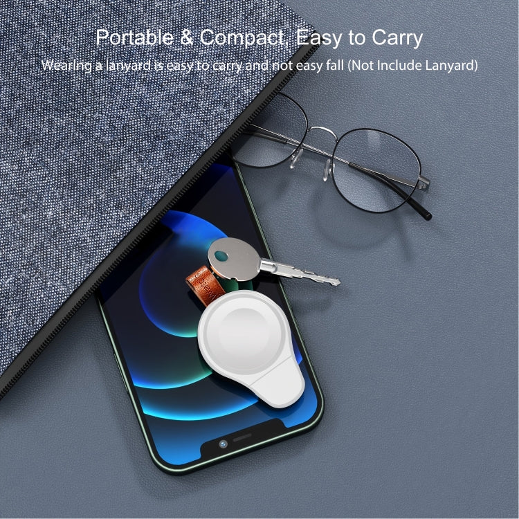 For Apple Watch Series A01 Portable Wireless Charger(White) - Charger / Holder by PMC TechLife | Online Shopping South Africa | PMC TechLife | Buy Now Pay Later Mobicred