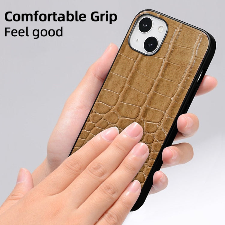 For iPhone 16 VIETAO Alligator Texture PU Phone Case(Brown) - free shipping - PMC Jewellery - Order now!