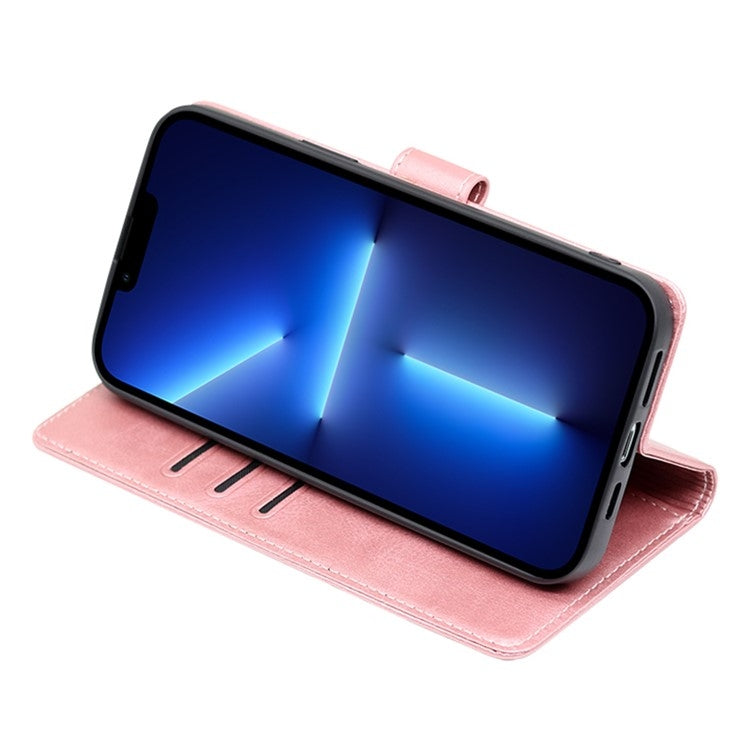 For Samsung Galaxy S25 5G Calf Texture Buckle Flip Leather Phone Case(Rose Gold) - Galaxy S25 5G Cases by PMC Jewellery | Online Shopping South Africa | PMC Jewellery | Buy Now Pay Later Mobicred