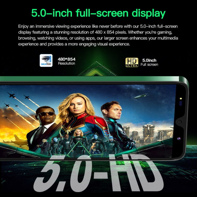 Povo6 Neo / DP29, 1GB+16GB, Face Identification, 5.0 inch Android 8.1 MTK6580M Quad Core, Network: 3G, Dual SIM, Plug:EU Plug(Black) - free shipping - PMc TechLife - Order now!