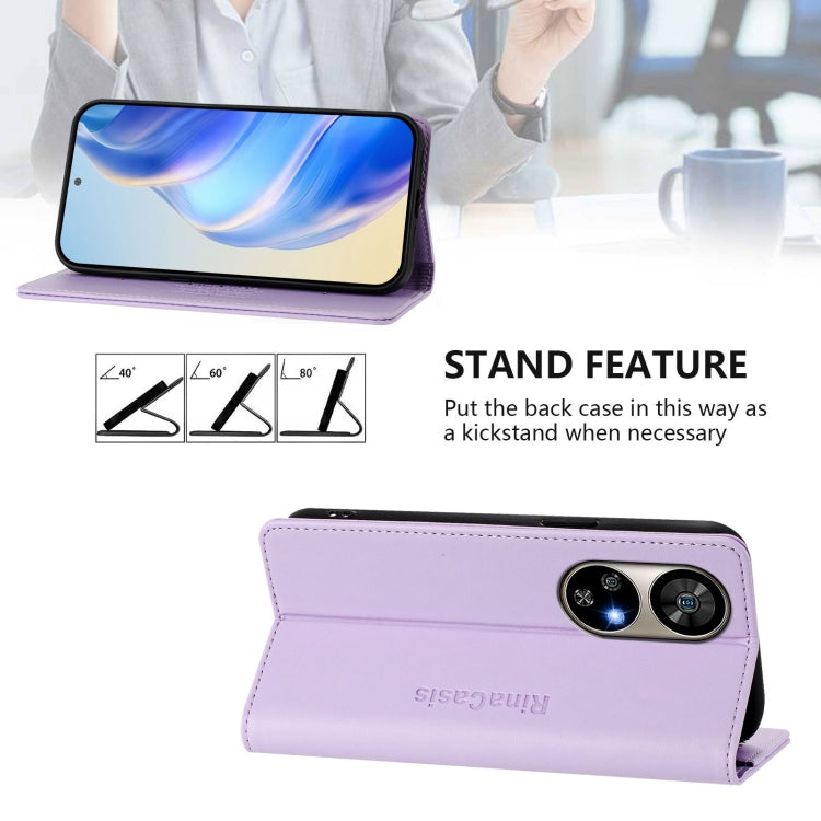 For Ulefone Note 17 Pro RC01 Dual-Folded Magnetic Suction RFID Leather Phone Case(Light Purple) - Ulefone Cases by PMC TechLife | Online Shopping South Africa | PMC TechLife | Buy Now Pay Later Mobicred