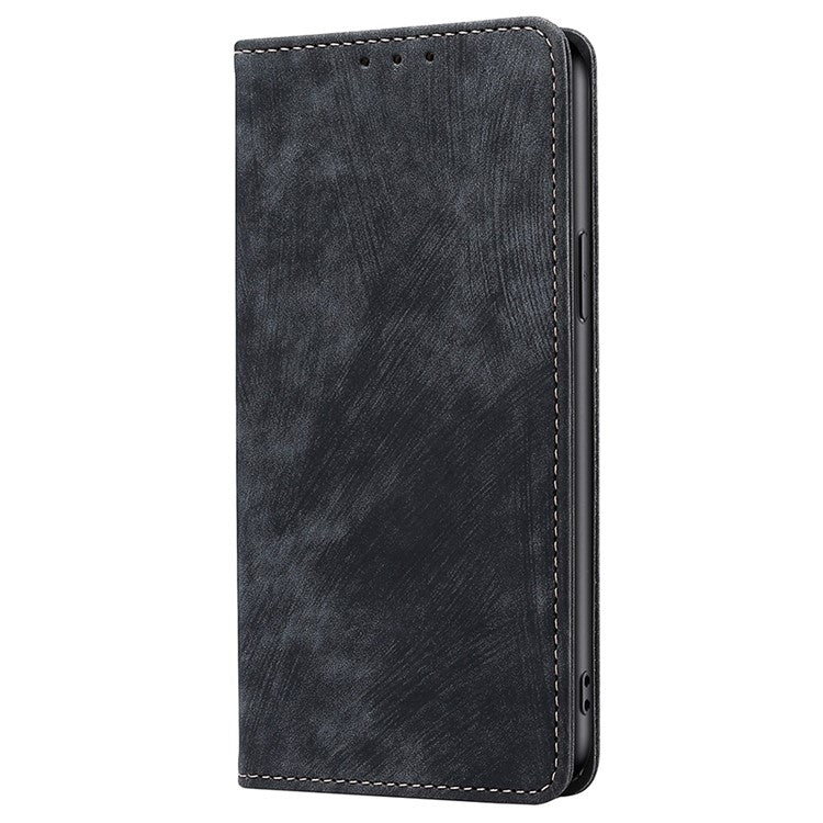 For Samsung Galaxy S25+ 5G RFID Anti-theft Brush Magnetic Leather Phone Case(Black) - Galaxy S25+ 5G Cases by PMC TechLife | Online Shopping South Africa | PMC TechLife | Buy Now Pay Later Mobicred