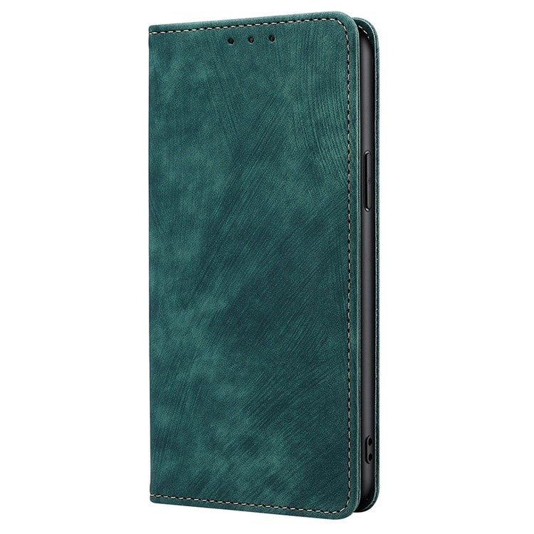 For Samsung Galaxy S25+ 5G RFID Anti-theft Brush Magnetic Leather Phone Case(Green) - Galaxy S25+ 5G Cases by PMC TechLife | Online Shopping South Africa | PMC TechLife | Buy Now Pay Later Mobicred