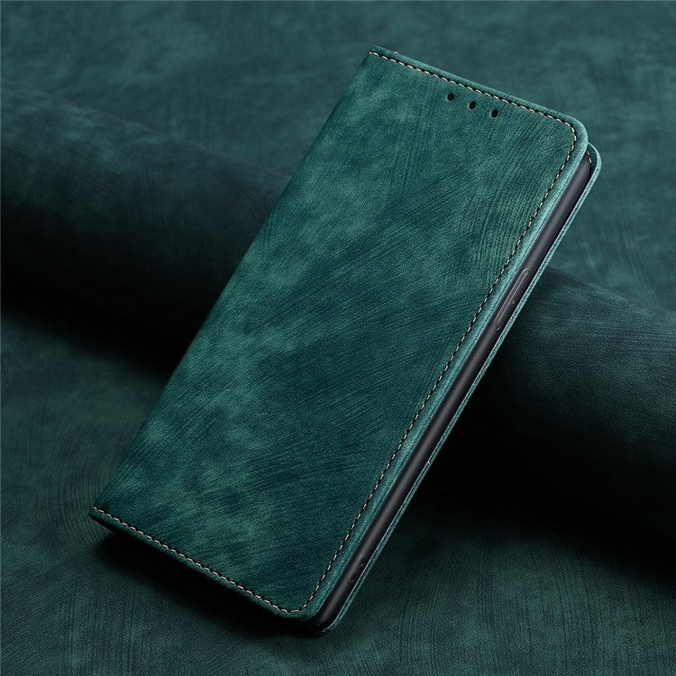 For Samsung Galaxy S25+ 5G RFID Anti-theft Brush Magnetic Leather Phone Case(Green) - Galaxy S25+ 5G Cases by PMC TechLife | Online Shopping South Africa | PMC TechLife | Buy Now Pay Later Mobicred