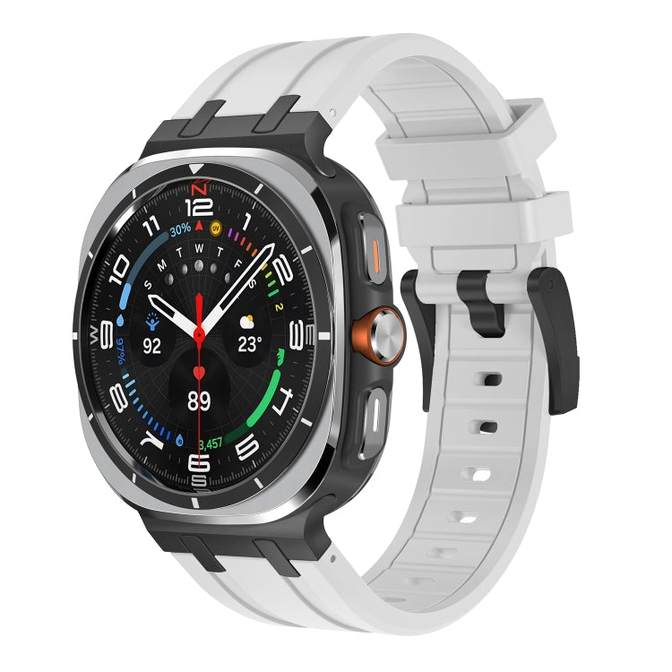 For Samsung Galaxy Watch Ultra 47mm / Ultra 2025 AP Series Liquid Silicone Watch Band(Black White) - free shipping - PMc TechLife - Order now!