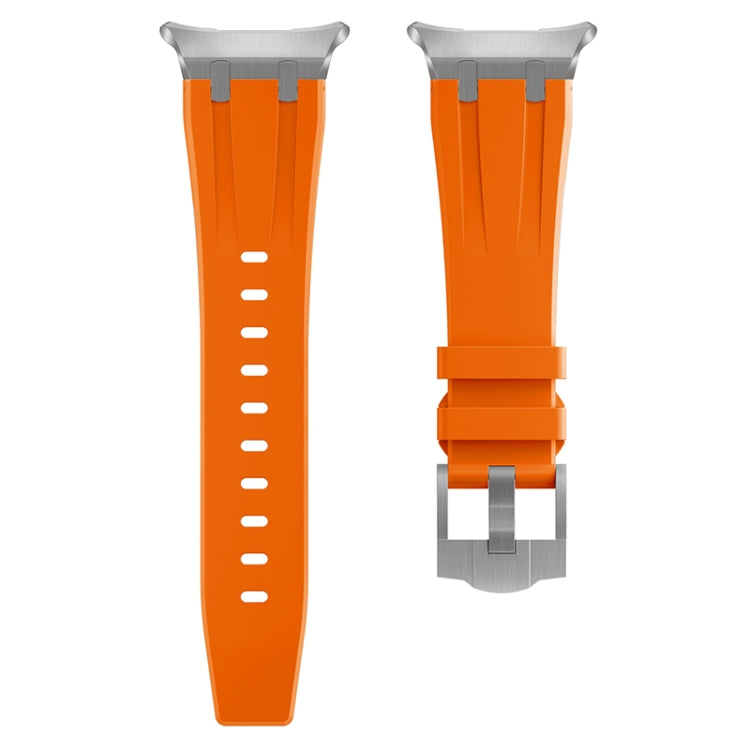 For Samsung Galaxy Watch Ultra 47mm AP Series Liquid Silicone Watch Band(Silver Orange) - free shipping - PMc TechLife - Order now!