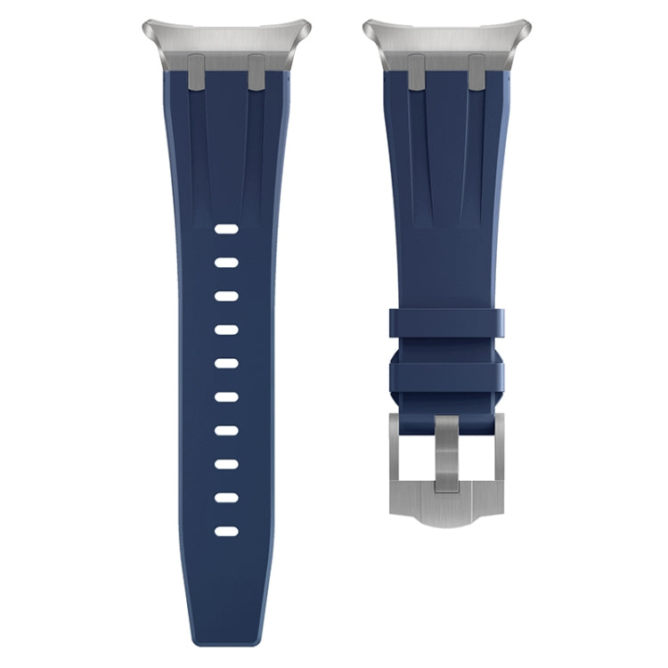 For Samsung Galaxy Watch Ultra 47mm AP Series Liquid Silicone Watch Band(Silver Blue) - Watch Bands by PMc TechLife | Online Shopping South Africa | PMc TechLife | Buy Now Pay Later Mobicred