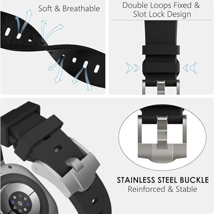 For Samsung Galaxy Watch Ultra 47mm AP Series Liquid Silicone Watch Band(Silver Blue) - Watch Bands by PMc TechLife | Online Shopping South Africa | PMc TechLife | Buy Now Pay Later Mobicred