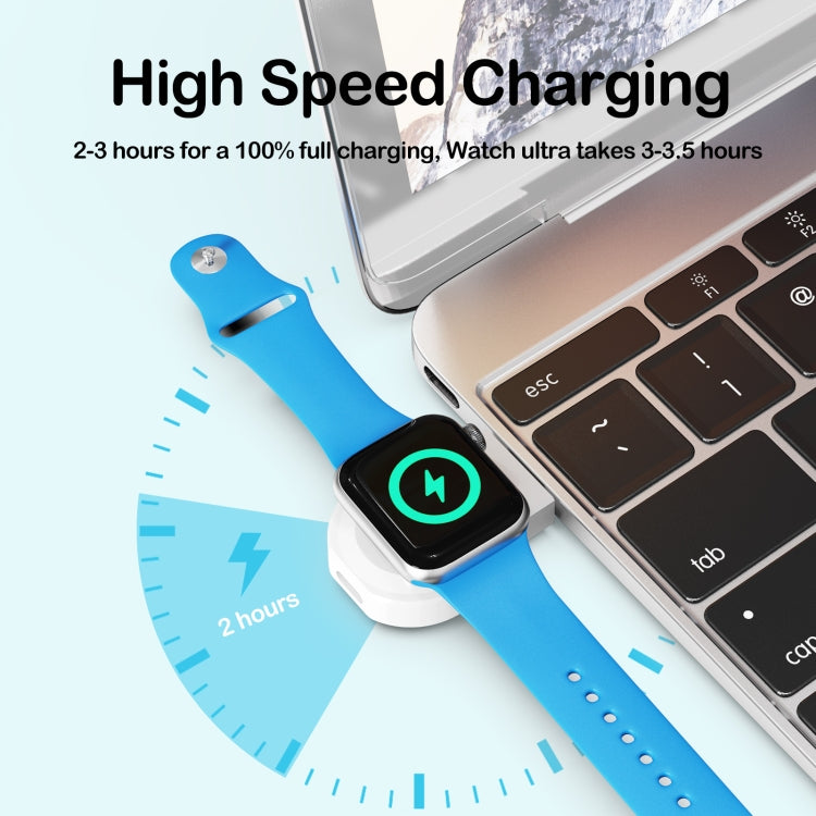 For Apple Watch Series A13 Portable Wireless Charger(White) - Charger / Holder by PMC TechLife | Online Shopping South Africa | PMC TechLife | Buy Now Pay Later Mobicred