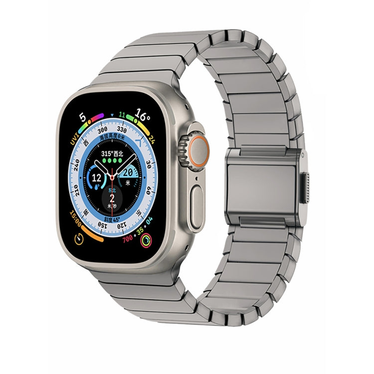 For Apple Watch 46mm / 49mm / 45mm / 44mm Bamboo Norman Buckle Stainless Steel Watch Band(Natural) - free shipping - PMC TechLife - Order now!