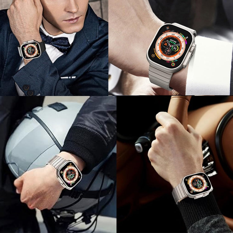 For Apple Watch 46mm / 49mm / 45mm / 44mm Bamboo Norman Buckle Stainless Steel Watch Band(Black) - free shipping - PMC TechLife - Order now!