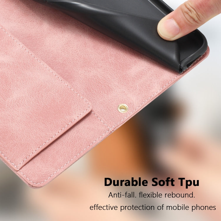 For Samsung Galaxy S25 Ultra 5G Tulips Embossed Leather Phone Case with Lanyard(Pink) - free shipping - PMC Jewellery - Order now!
