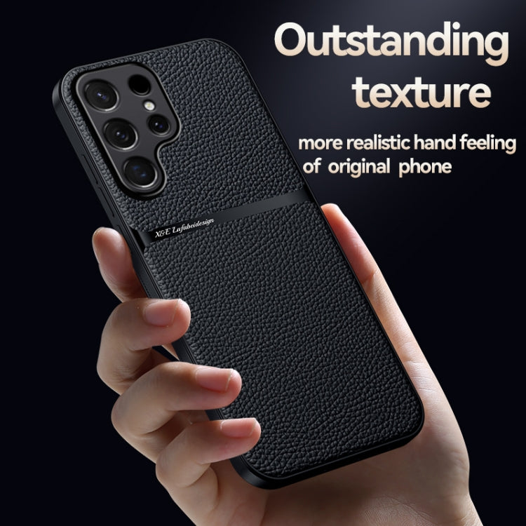 For Samsung Galaxy S25 Ultra 5G Litchi Leather Magnetic Full Coverage Shockproof Phone Case(Blue) - Galaxy S25 Ultra 5G Cases by PMC Jewellery | Online Shopping South Africa | PMC Jewellery | Buy Now Pay Later Mobicred