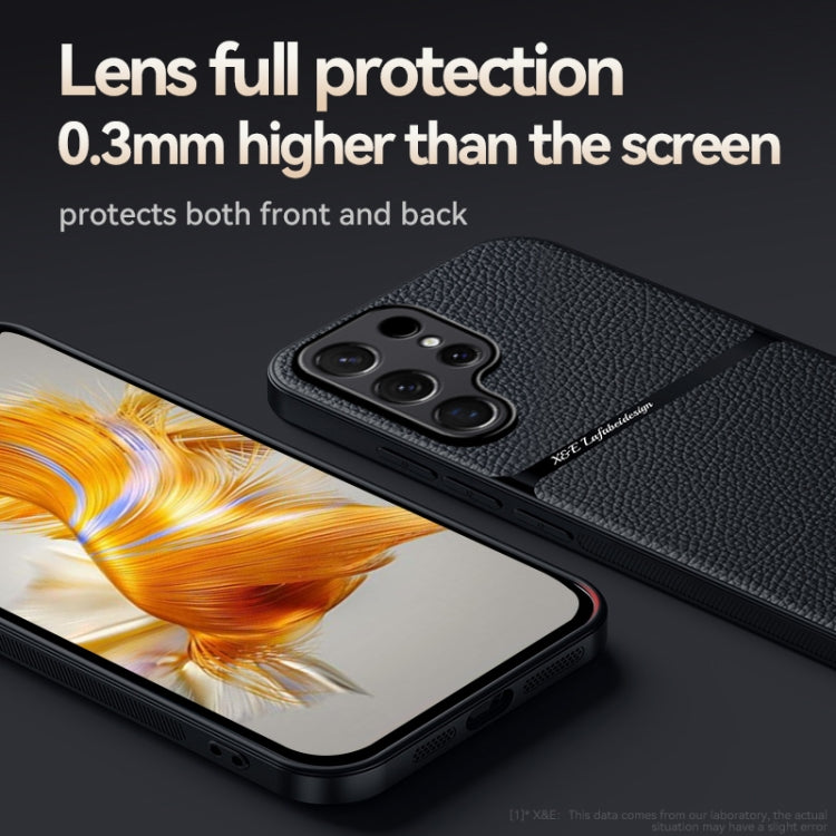 For Samsung Galaxy S25 Ultra 5G Litchi Leather Magnetic Full Coverage Shockproof Phone Case(Navy Blue) - Galaxy S25 Ultra 5G Cases by PMC Jewellery | Online Shopping South Africa | PMC Jewellery | Buy Now Pay Later Mobicred