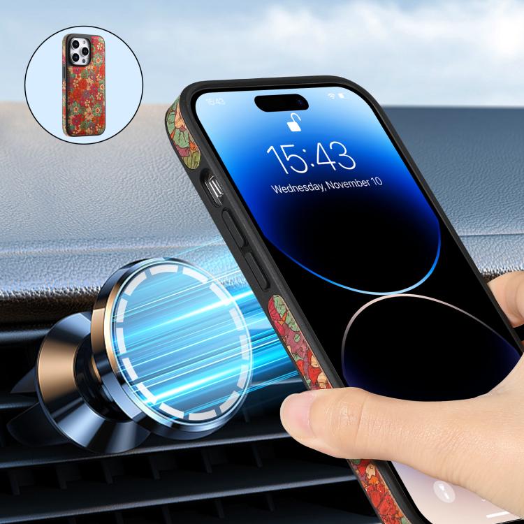 For iPhone 16 Plus Denior D23 MagSafe Detachable Zipper Wallet Holder Phone Case(Red) - iPhone 16 Plus Cases by Denior | Online Shopping South Africa | PMC Jewellery | Buy Now Pay Later Mobicred