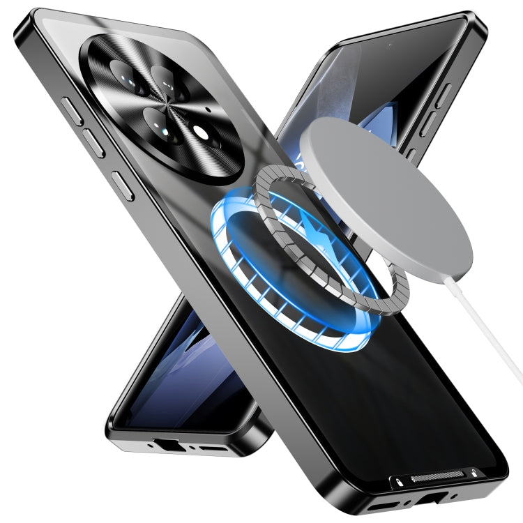 For OnePlus 13 MagSafe Magnetic Frosted Metal Phone Case(Black) - OnePlus Cases by PMC TechLife | Online Shopping South Africa | PMC TechLife | Buy Now Pay Later Mobicred