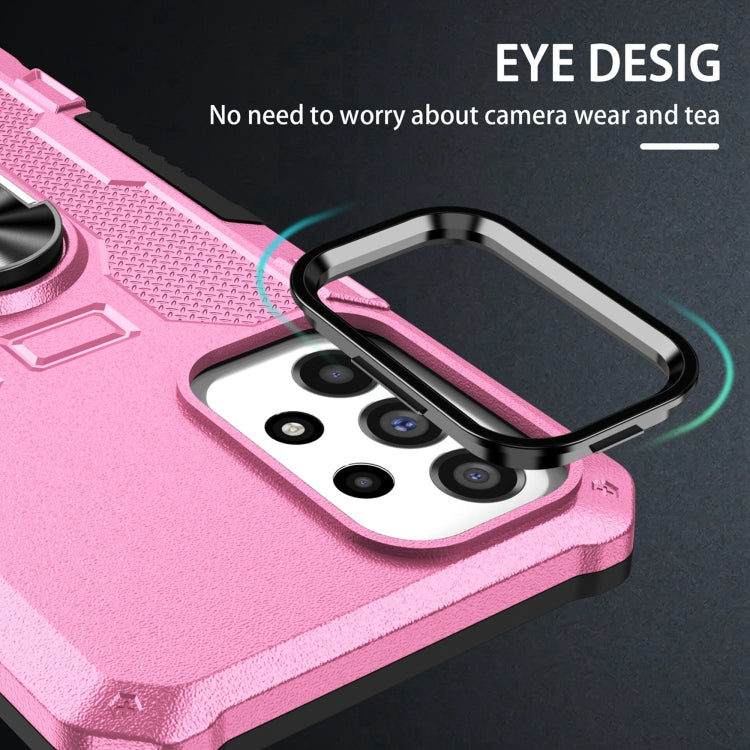For Samsung Galaxy S25 5G Ring Holder Armor Hybrid Phone Case(Pink) - Galaxy S25 5G Cases by PMC Jewellery | Online Shopping South Africa | PMC Jewellery | Buy Now Pay Later Mobicred