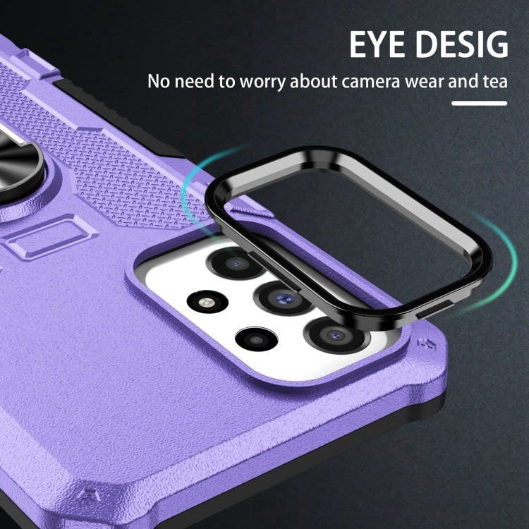 For Samsung Galaxy S25 5G Ring Holder Armor Hybrid Phone Case(Purple) - Galaxy S25 5G Cases by PMC Jewellery | Online Shopping South Africa | PMC Jewellery | Buy Now Pay Later Mobicred