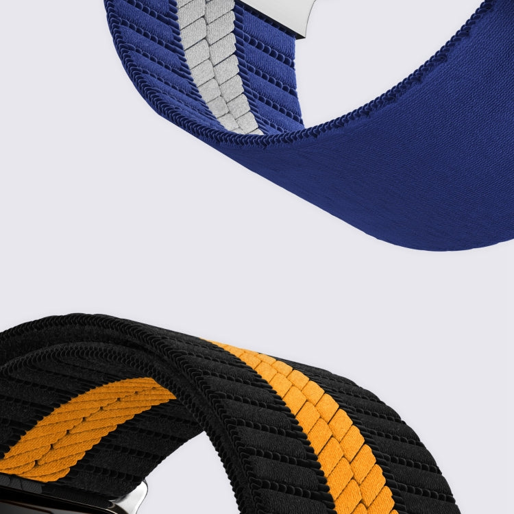 For Apple Watch 42mm / 41mm / 40mm / 38mm Parachute Buckle Braided Nylon Watch Band(Black Orange) - free shipping - PMc TechLife - Order now!
