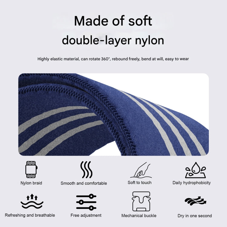 For Apple Watch 42mm / 41mm / 40mm / 38mm Parachute Buckle Braided Nylon Watch Band(Grey White) - free shipping - PMc TechLife - Order now!