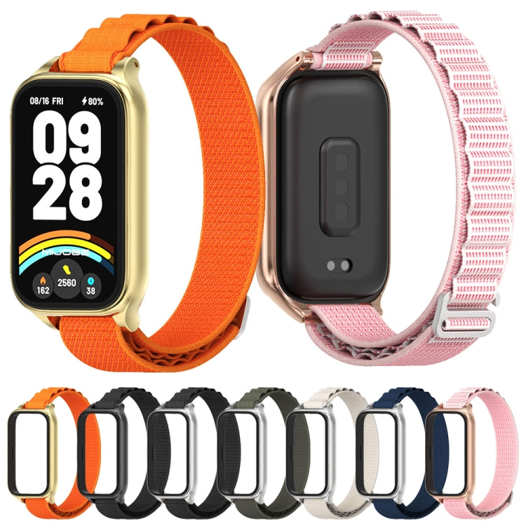 For Xiaomi Smart Band 9 Active / Redmi Band 3 Mijobs Metal Shell Nylon Watch Band(Black) - Watch Bands by MIJOBS | Online Shopping South Africa | PMc TechLife | Buy Now Pay Later Mobicred