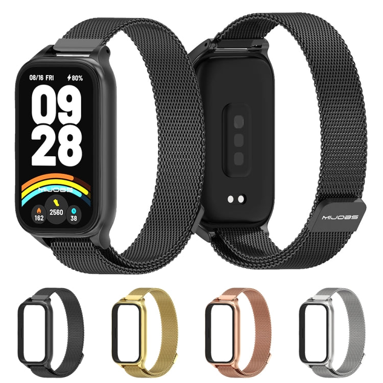 For Xiaomi Smart Band 9 Active / Redmi Band 3 Mijobs Metal Shell Milan Magnetic Watch Band(Silver) - free shipping - PMc TechLife - Order now!