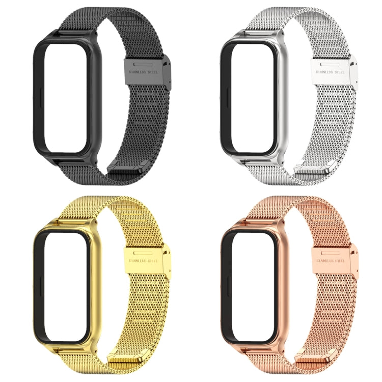 For Xiaomi Smart Band 9 Active / Redmi Band 3 Mijobs Metal Shell Milan Buckle Watch Band(Rose Gold) - free shipping - PMc TechLife - Order now!