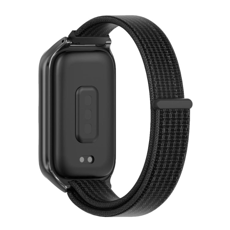For Xiaomi Smart Band 9 Active / Redmi Band 3 Mijobs Metal Shell Nylon Loop Watch Band(Black) - free shipping - PMc TechLife - Order now!
