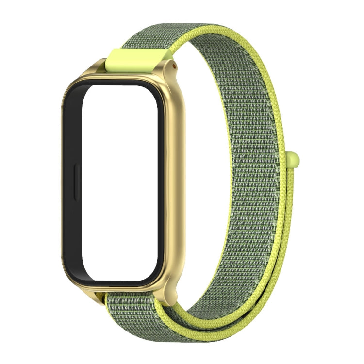 For Xiaomi Smart Band 9 Active / Redmi Band 3 Mijobs Metal Shell Nylon Loop Watch Band(Bright Yellow Gold) - Watch Bands by MIJOBS | Online Shopping South Africa | PMc TechLife | Buy Now Pay Later Mobicred