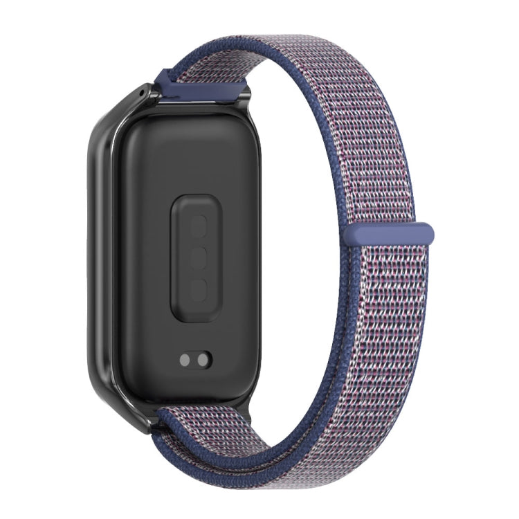 For Xiaomi Smart Band 9 Active / Redmi Band 3 Mijobs Metal Shell Nylon Loop Watch Band(Midnight Blue Black) - free shipping - PMc TechLife - Order now!