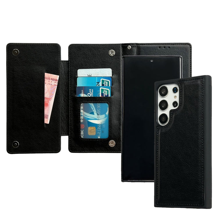 For Samsung Galaxy S25 Ultra 5G Multifunctional 7-Card Wallet Leather Phone Case(Black) - Galaxy S25 Ultra 5G Cases by PMC Jewellery | Online Shopping South Africa | PMC Jewellery | Buy Now Pay Later Mobicred