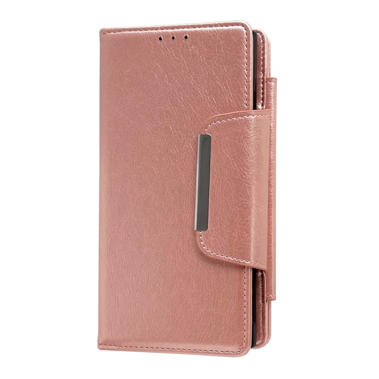 For Samsung Galaxy S25 Ultra 5G Multifunctional 7-Card Wallet Leather Phone Case(Rose Gold) - Galaxy S25 Ultra 5G Cases by PMC Jewellery | Online Shopping South Africa | PMC Jewellery | Buy Now Pay Later Mobicred
