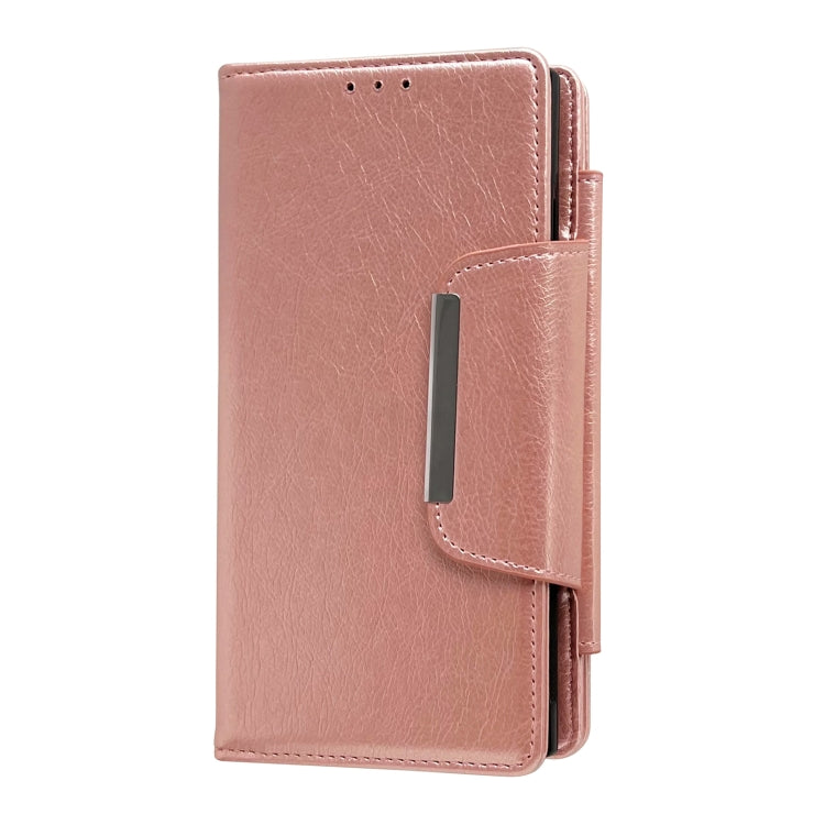 For Samsung Galaxy S25+ 5G Multifunctional 7-Card Wallet Leather Phone Case(Rose Gold) - Galaxy S25+ 5G Cases by PMC Jewellery | Online Shopping South Africa | PMC Jewellery | Buy Now Pay Later Mobicred