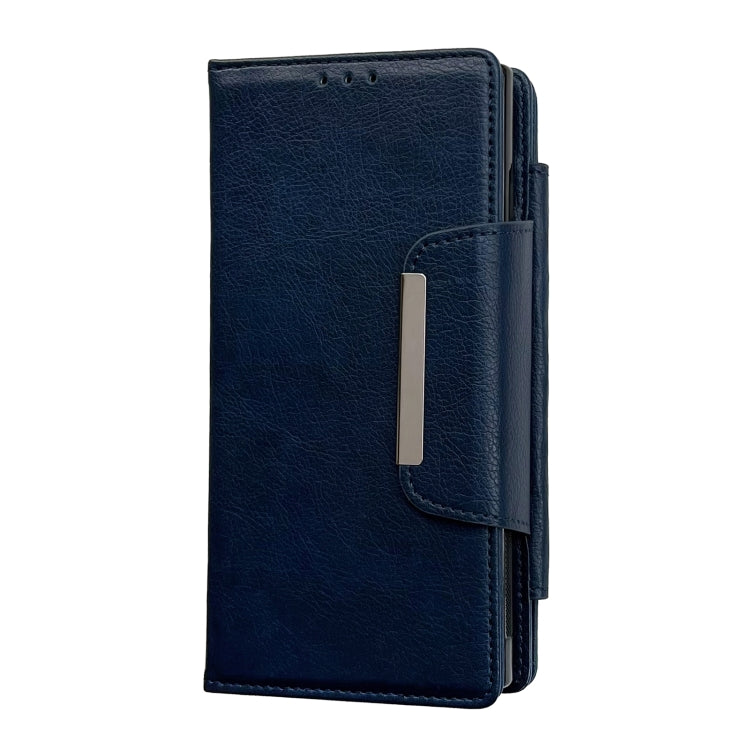 For Samsung Galaxy S25+ 5G Multifunctional 7-Card Wallet Leather Phone Case(Royal Blue) - Galaxy S25+ 5G Cases by PMC Jewellery | Online Shopping South Africa | PMC Jewellery | Buy Now Pay Later Mobicred
