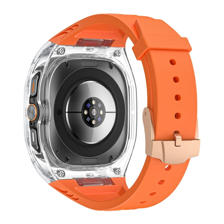 For Samsung Galaxy Watch Ultra 47mm Modified PC Hybrid TPU Watch Case Band(Orange Transparent) - free shipping - PMc TechLife - Order now!