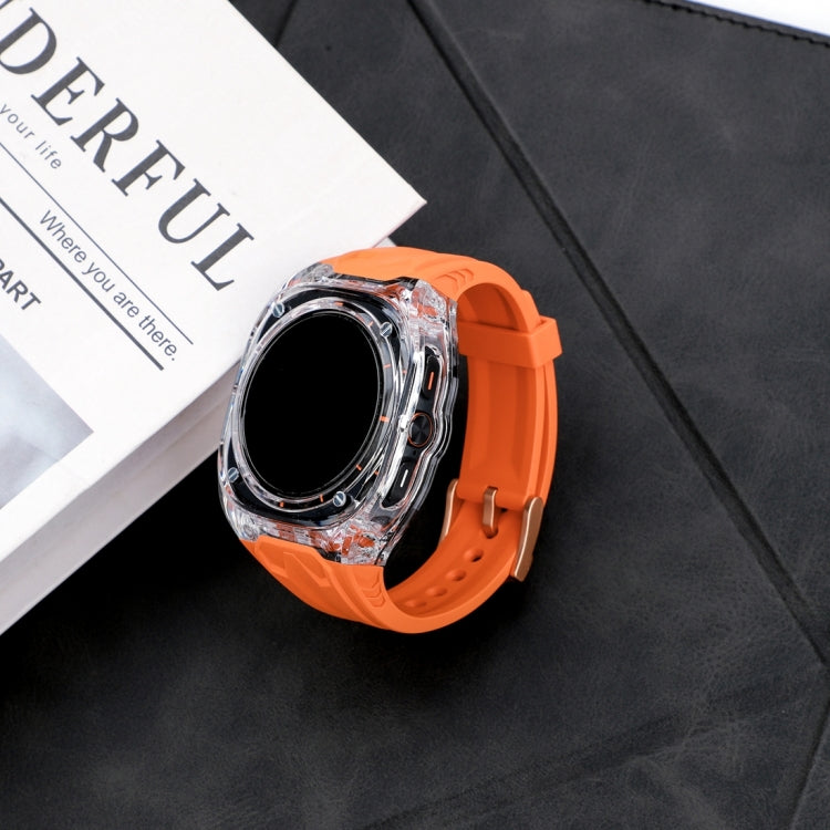 For Samsung Galaxy Watch Ultra 47mm Modified PC Hybrid TPU Watch Case Band(Orange Transparent) - free shipping - PMc TechLife - Order now!