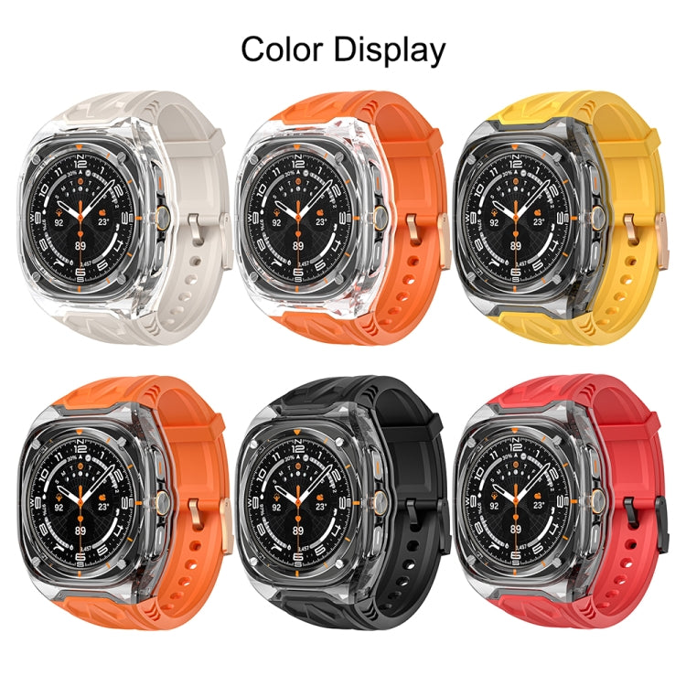 For Samsung Galaxy Watch Ultra 47mm Modified PC Hybrid TPU Watch Case Band(Yellow Clear Black) - free shipping - PMc TechLife - Order now!