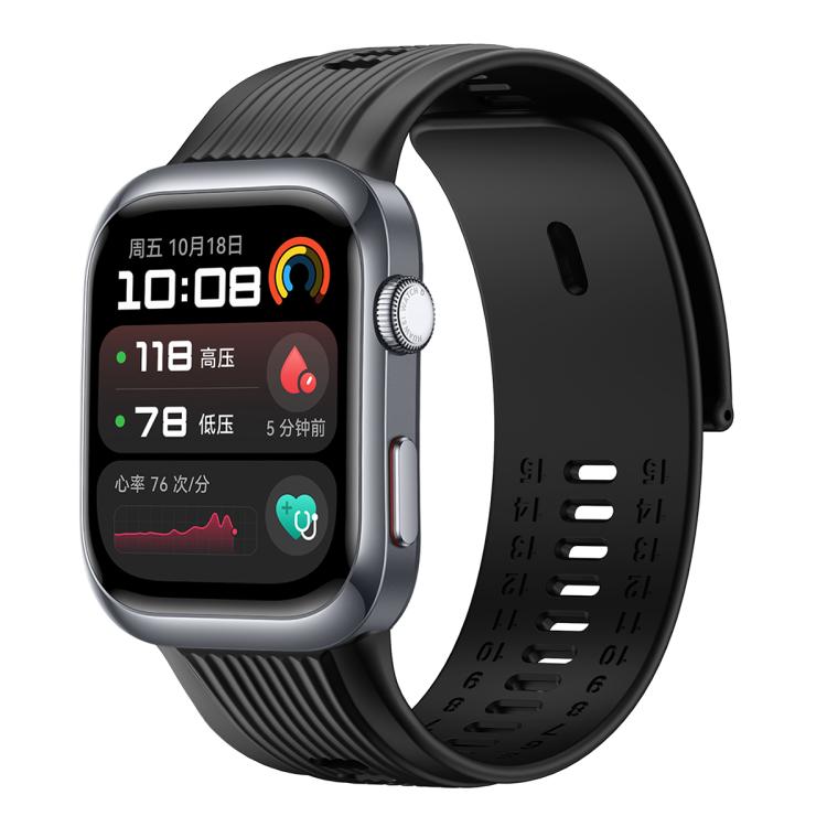 For Huawei Watch D2 Silicone Watch Band Wristband(Black) - Watch Bands by PMc TechLife | Online Shopping South Africa | PMc TechLife | Buy Now Pay Later Mobicred