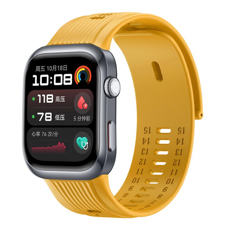 For Huawei Watch D2 Silicone Watch Band Wristband(Yellow) - Watch Bands by PMc TechLife | Online Shopping South Africa | PMc TechLife | Buy Now Pay Later Mobicred