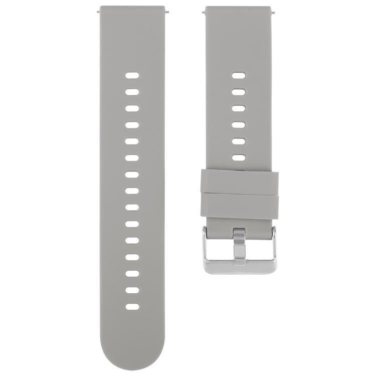 18mm Solid Color Steel Buckle Silicone Watch Band(Grey) - free shipping - PMc TechLife - Order now!