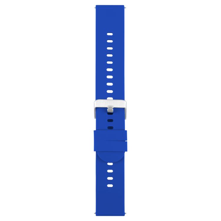 18mm Solid Color Steel Buckle Silicone Watch Band(Dark Blue) - 18mm Bands by PMc TechLife | Online Shopping South Africa | PMc TechLife | Buy Now Pay Later Mobicred