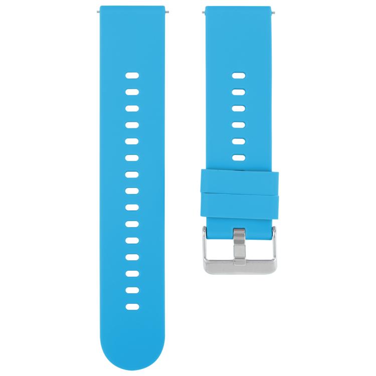18mm Solid Color Steel Buckle Silicone Watch Band(Blue) - free shipping - PMc TechLife - Order now!