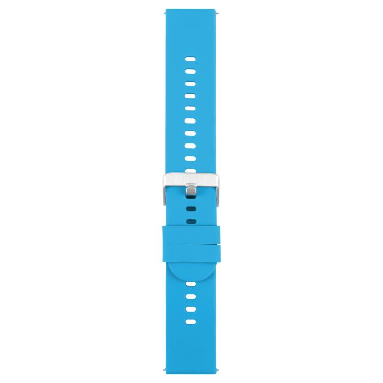 18mm Solid Color Steel Buckle Silicone Watch Band(Blue) - free shipping - PMc TechLife - Order now!