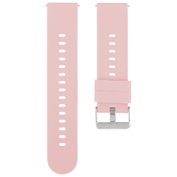 18mm Solid Color Steel Buckle Silicone Watch Band(Pink) - free shipping - PMc TechLife - Order now!