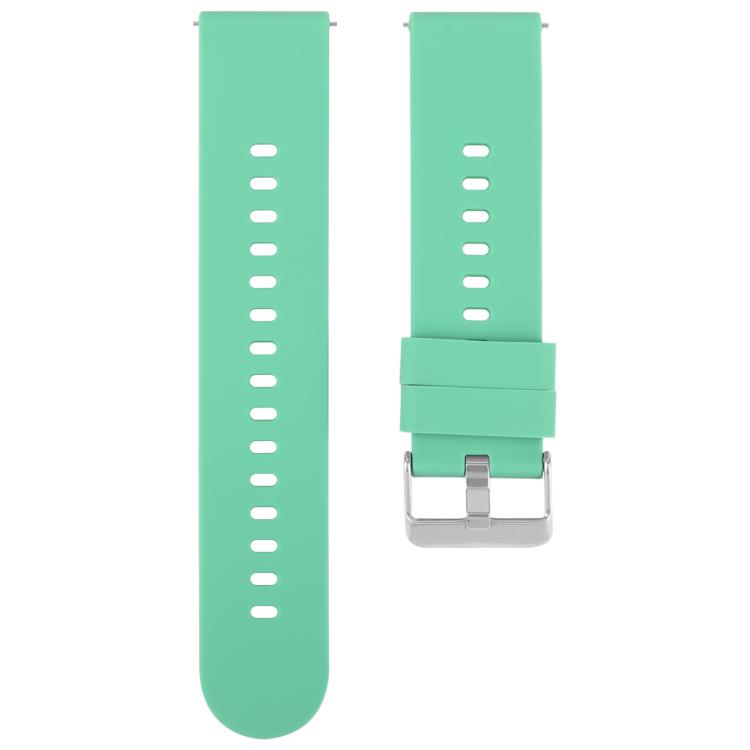 18mm Solid Color Steel Buckle Silicone Watch Band(Grass Green) - 18mm Bands by PMc TechLife | Online Shopping South Africa | PMc TechLife | Buy Now Pay Later Mobicred